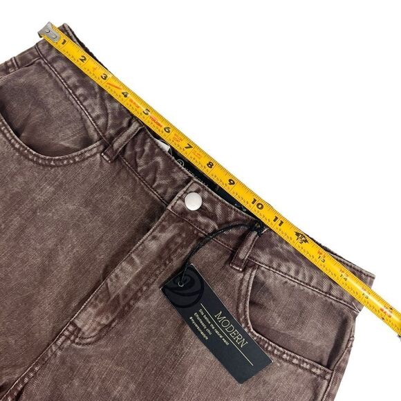 VERSONA Modern Flare Brown Wash Boho Western Jeans - Picture 7 of 13